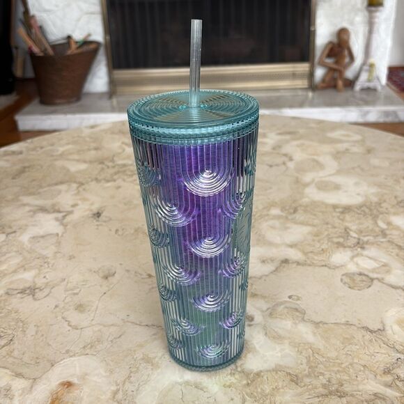 Starbucks 2022 Limited Edition Iridescent Mermaid Scale 24oz Cold Cup Tumbler - Picture 8 of 12